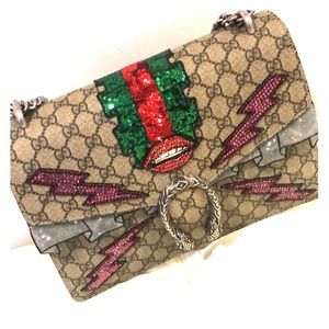 Gucci Dionysus GG Supreme Embroidered Shoulder Bag